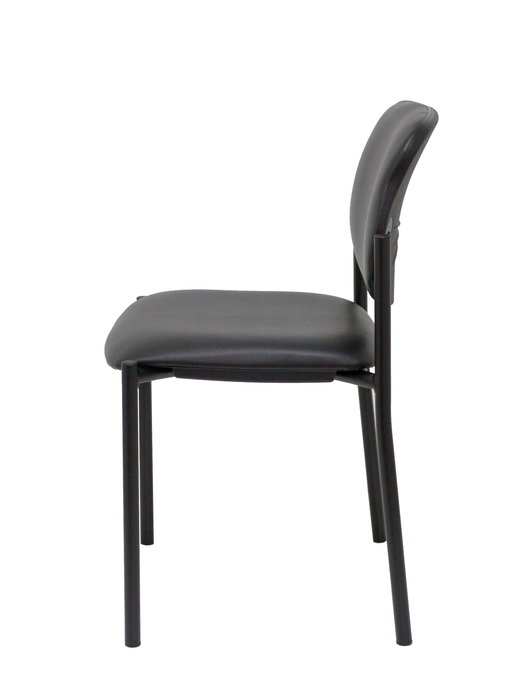 Chaise Styl Fixe/Sans mécanisme Cuir écologique Noir Non applicable Sans accoudoirs Sans appui-tête Sans roulettes