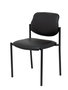 Chaise Styl Fixe/Sans mécanisme Cuir écologique Noir Non applicable Sans accoudoirs Sans appui-tête Sans roulettes