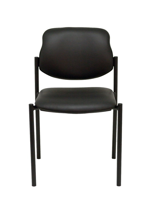Chaise Styl Fixe/Sans mécanisme Cuir écologique Noir Non applicable Sans accoudoirs Sans appui-tête Sans roulettes