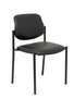 Chaise Styl Fixe/Sans mécanisme Cuir écologique Noir Non applicable Sans accoudoirs Sans appui-tête Sans roulettes