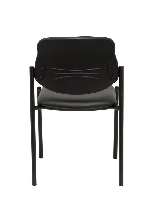 Chaise Styl Fixe/Sans mécanisme Cuir écologique Noir Non applicable Sans accoudoirs Sans appui-tête Sans roulettes
