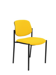 Chaise Styl Fixe/Sans mécanisme Tissu Jaune Non applicable Sans accoudoirs Sans appui-tête Sans roulettes