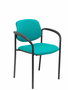 Chaise Styl Fixe/Sans mécanisme Tissu Turquoise Non applicable Accoudoirs fixes Sans appui-tête Sans roulettes