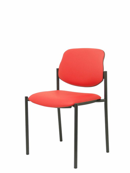 Chaise Styl Fixe/Sans mécanisme Cuir écologique Rouge Non applicable Sans accoudoirs Sans appui-tête Sans roulettes