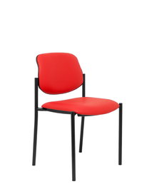 Chaise Styl Fixe/Sans mécanisme Cuir écologique Rouge Non applicable Sans accoudoirs Sans appui-tête Sans roulettes