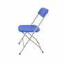 Chaise Polyfold Fixe/Sans mécanisme Chlorure de polyvinyle Bleu Non applicable Sans accoudoirs Sans appui-tête Sans roulettes