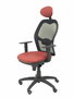 Piqueras y Crespo Chaise de Bureau Jorquera avec Appui-tête Bordeaux et Noir