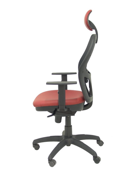Piqueras y Crespo Chaise de Bureau Jorquera avec Appui-tête Bordeaux et Noir