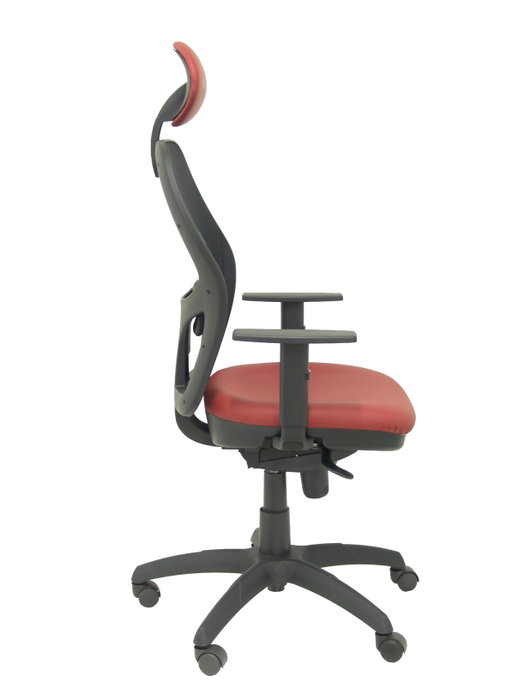 Piqueras y Crespo Chaise de Bureau Jorquera avec Appui-tête Bordeaux et Noir