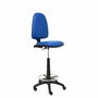 Tabouret Aýna taburete Contact permament de base Cuir écologique Bleu Structure polyamide noire Sans accoudoirs Sans appui-tête Roulettes en nylon 50 mm