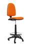 PIQUERAS Y CRESPO Tabouret Ayna Orange Simili Cuir