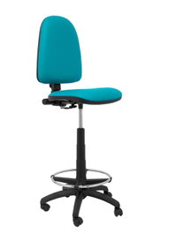 PIQUERAS Y CRESPO Tabouret Ayna Turquoise Simili Cuir