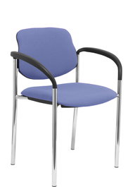 Chaise Styl Fixe/Sans mécanisme Tissu Bleu clair Non applicable Accoudoirs fixes Sans appui-tête Sans roulettes