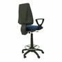 Tabouret Taburete Elche Contact permament de base Tissu Bleu foncé Structure polyamide noire Accoudoirs fixes Sans appui-tête Roulettes en nylon 50 mm