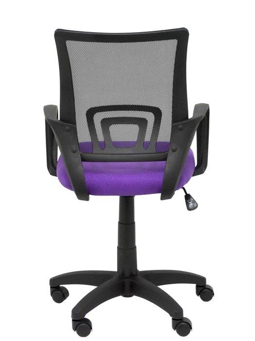 Chaise Vianos Mécanisme d'inclinaison tissu Violet Maille Noir Structure polyamide noire Accoudoirs fixes Sans appui-tête Roulettes en nylon 50 mm