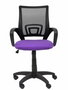 Chaise Vianos Mécanisme d'inclinaison tissu Violet Maille Noir Structure polyamide noire Accoudoirs fixes Sans appui-tête Roulettes en nylon 50 mm