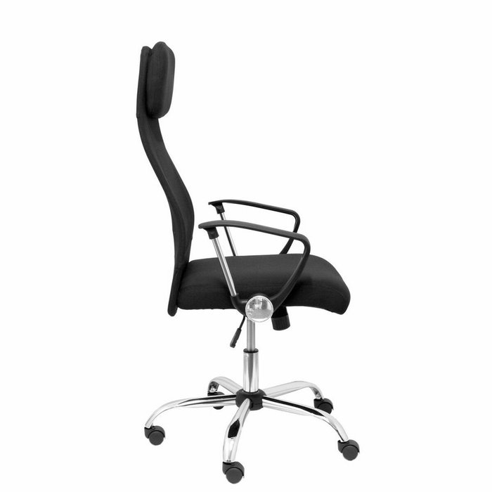FORÖL Chaise de Bureau Esteras Noir avec Appui-tête et Accoudoirs Fixes