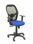 Chaise Alocén Synchro 3 positions tissu Bleu Maille Noir Structure polyamide noire Accoudoir 1D Sans appui-tête Roulettes en nylon 50 mm