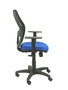 Chaise Alocén Synchro 3 positions tissu Bleu Maille Noir Structure polyamide noire Accoudoir 1D Sans appui-tête Roulettes en nylon 50 mm