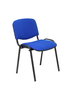 Silla Iso tapizada con Tela color Azul. Sin brazos