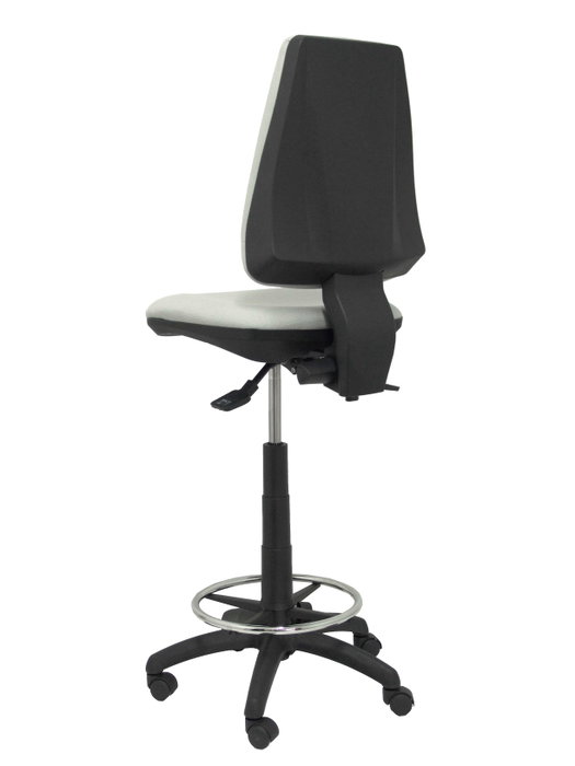 Tabouret Taburete Elche Asynchrone Tissu Gris clair Structure polyamide noire Sans accoudoirs Sans appui-tête Roulettes en nylon 50 mm