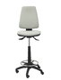 Tabouret Taburete Elche Asynchrone Tissu Gris clair Structure polyamide noire Sans accoudoirs Sans appui-tête Roulettes en nylon 50 mm