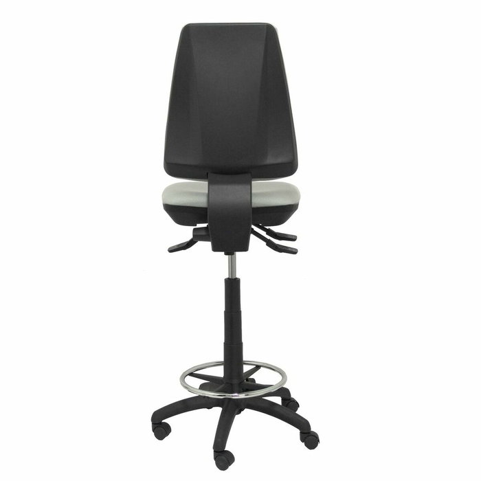 Tabouret Taburete Elche Asynchrone Tissu Gris clair Structure polyamide noire Sans accoudoirs Sans appui-tête Roulettes en nylon 50 mm