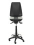 Tabouret Taburete Elche Asynchrone Tissu Gris clair Structure polyamide noire Sans accoudoirs Sans appui-tête Roulettes en nylon 50 mm