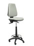 Tabouret Taburete Elche Asynchrone Tissu Gris clair Structure polyamide noire Sans accoudoirs Sans appui-tête Roulettes en nylon 50 mm