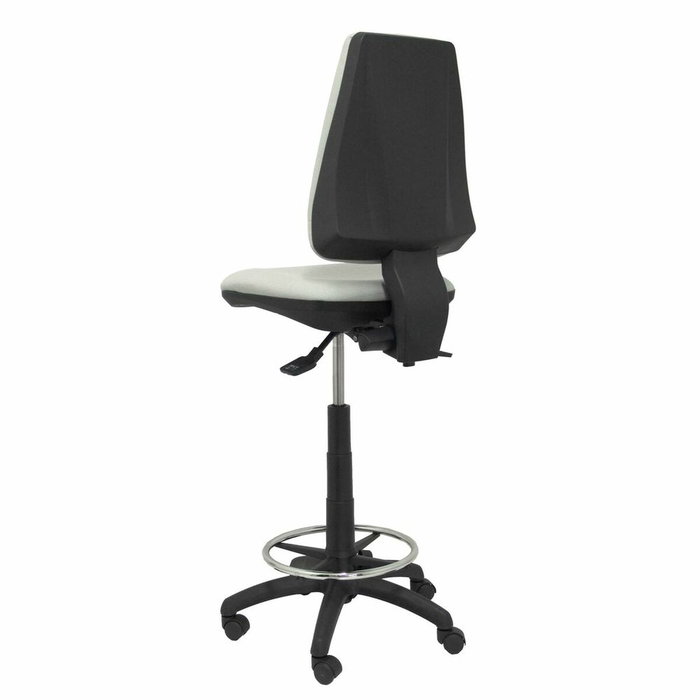 Tabouret Taburete Elche Asynchrone Tissu Gris clair Structure polyamide noire Sans accoudoirs Sans appui-tête Roulettes en nylon 50 mm