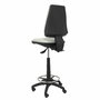 Tabouret Taburete Elche Asynchrone Tissu Gris clair Structure polyamide noire Sans accoudoirs Sans appui-tête Roulettes en nylon 50 mm