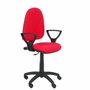 PIQUERAS Y CRESPO Chaise de bureau Algarra rouge avec accoudoirs fixes