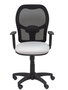 Chaise Alocén Synchro 3 positions tissu Gris clair Maille Noir Structure polyamide noire Accoudoir 1D Sans appui-tête Roulettes en nylon 50 mm