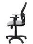 Chaise Alocén Synchro 3 positions tissu Gris clair Maille Noir Structure polyamide noire Accoudoir 1D Sans appui-tête Roulettes en nylon 50 mm