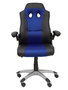 Silla gaming Talave con mecanismo Basculante tapizada con Similpiel color Negro. Equipada con Base poliamida gris, Brazos abatibles y Ruedas de nailon 50 mm