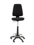 Tabouret Taburete Elche Contact permament de base Tissu Noir Structure polyamide noire Sans accoudoirs Sans appui-tête Roulettes en nylon 50 mm