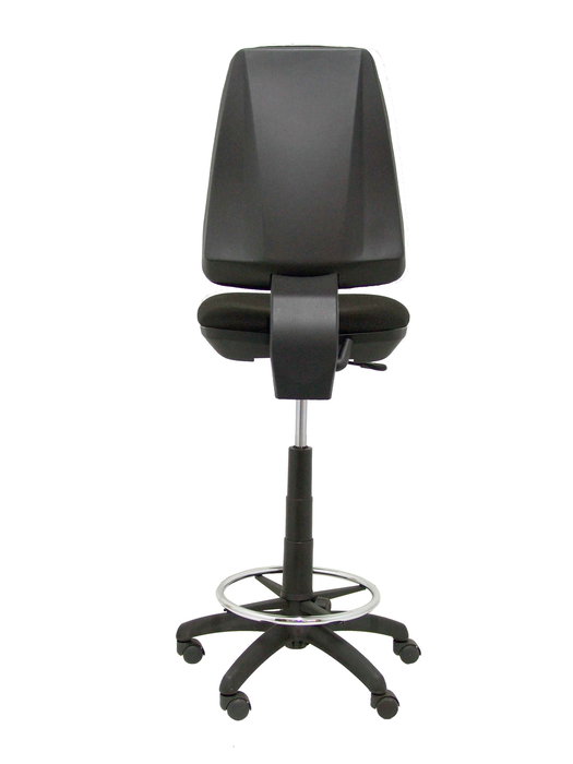 Tabouret Taburete Elche Contact permament de base Tissu Noir Structure polyamide noire Sans accoudoirs Sans appui-tête Roulettes en nylon 50 mm