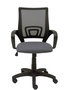 Chaise Vianos Mécanisme d'inclinaison tissu Gris foncé Maille Noir Structure polyamide noire Accoudoirs fixes Sans appui-tête Roulettes en nylon 50 mm