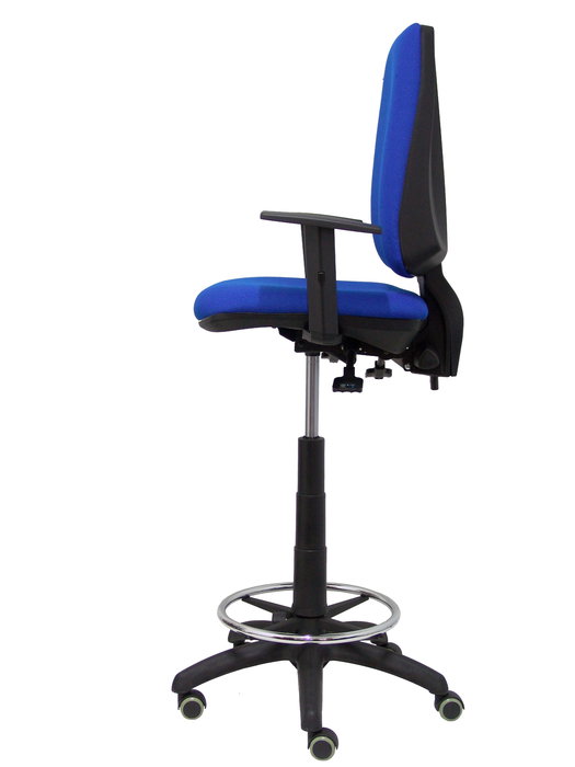 Tabouret Taburete Elche Asynchrone Tissu Bleu Structure polyamide noire Accoudoir 1D Sans appui-tête Roulettes pour moquette Tabouret Taburete Elche Asynchrone Tissu Bleu Structure polyamide noire Accoudoir 1D Sans appui-tête Roulettes pour moquette