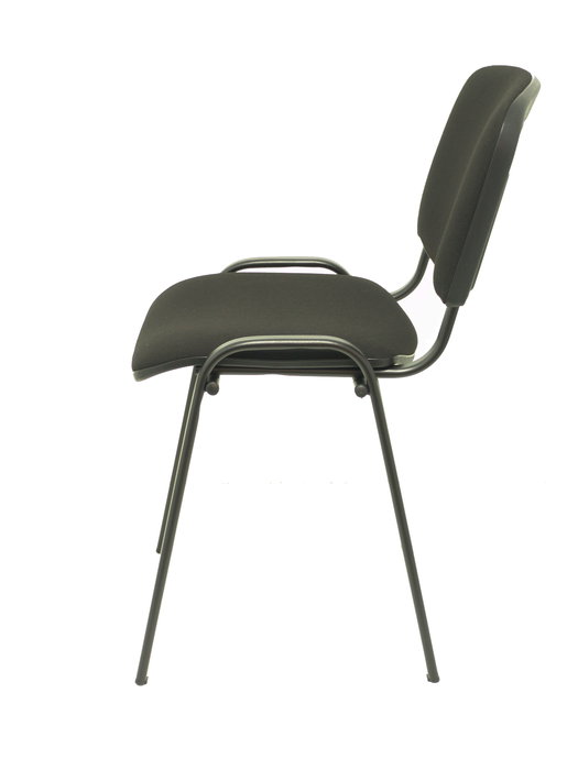 Silla Iso tapizada con Tela color Negro. Sin brazos