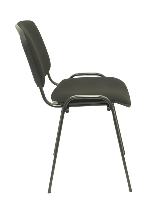 Silla Iso tapizada con Tela color Negro. Sin brazos