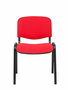 Silla Iso tapizada con Tela color Rojo. Sin brazos