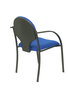 Silla Hellín tapizada con Tela color Azul. Brazos fijos