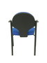 Silla Hellín tapizada con Tela color Azul. Brazos fijos