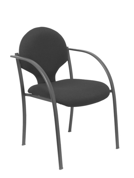 Silla Hellín tapizada con Tela color Negro. Brazos fijos Silla Hellín tapizada con Tela color Negro. Brazos fijos