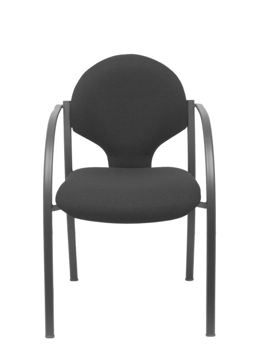 Silla Hellín tapizada con Tela color Negro. Brazos fijos Silla Hellín tapizada con Tela color Negro. Brazos fijos