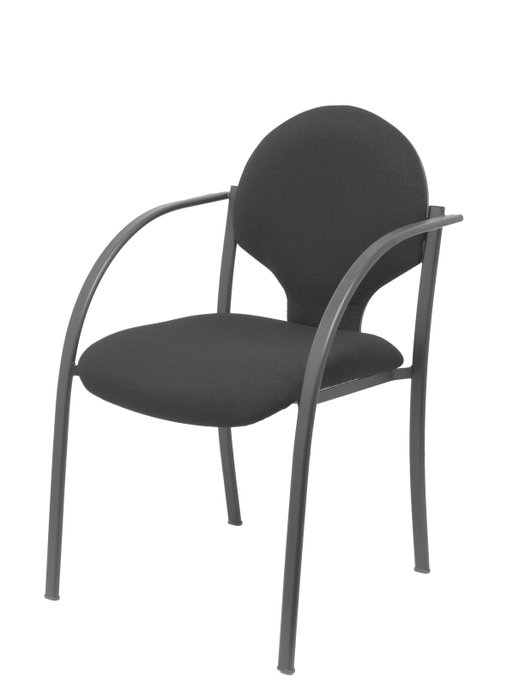 Silla Hellín tapizada con Tela color Negro. Brazos fijos Silla Hellín tapizada con Tela color Negro. Brazos fijos