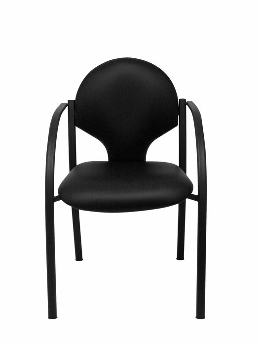 Silla Hellín tapizada con Similpiel color Negro. Brazos fijos Silla Hellín tapizada con Similpiel color Negro. Brazos fijos
