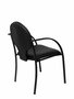 Silla Hellín tapizada con Similpiel color Negro. Brazos fijos