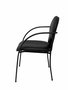 Silla Hellín tapizada con Similpiel color Negro. Brazos fijos